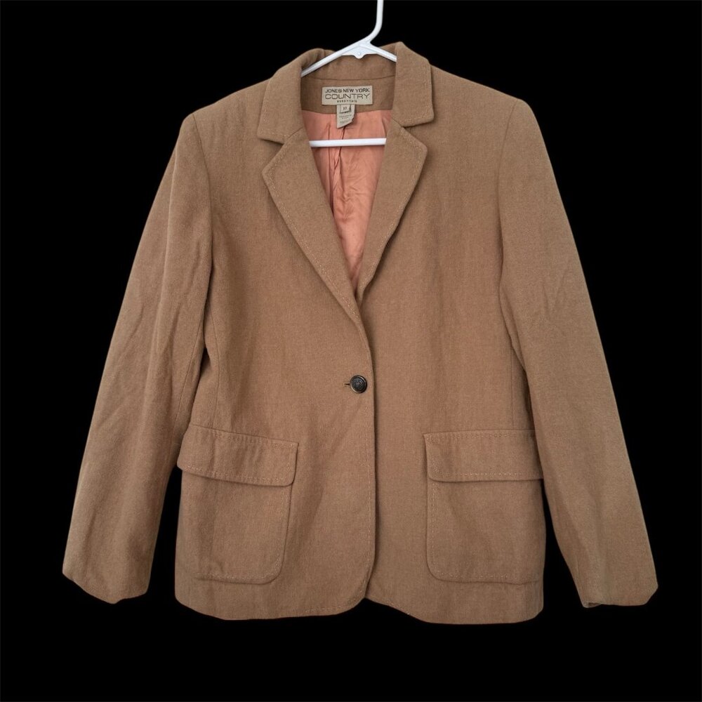 Vintage Jones‎ New York Country Camel Hair Blazer Womens 10